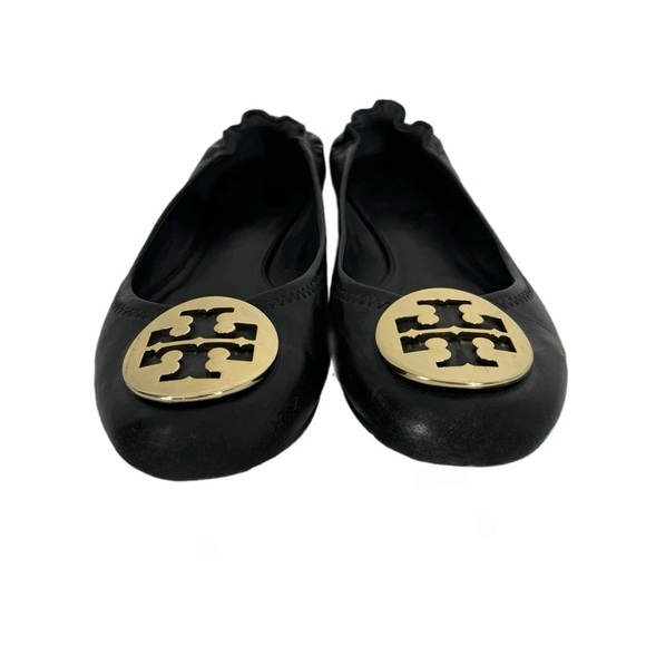 Tory Burch Reva Ballet Flat Black Nappa leather, Size 9.5 - Picture 1 of 5